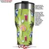 WraptorSkinz Skin Wrap compatible with 2017 and newer RTIC Tumblers 30oz Beach Party Umbrellas Sage Green (TUMBLER NOT INCLUDED) view 2