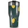 WraptorSkinz Skin Wrap compatible with 2017 and newer RTIC Tumblers 30oz Lemon Dark Teal (TUMBLER NOT INCLUDED) view 1