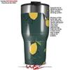 WraptorSkinz Skin Wrap compatible with 2017 and newer RTIC Tumblers 30oz Lemon Dark Teal (TUMBLER NOT INCLUDED) view 2
