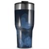 WraptorSkinz Skin Wrap compatible with 2017 and newer RTIC Tumblers 30oz Bokeh Hearts Blue (TUMBLER NOT INCLUDED) view 1