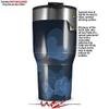 WraptorSkinz Skin Wrap compatible with 2017 and newer RTIC Tumblers 30oz Bokeh Hearts Blue (TUMBLER NOT INCLUDED) view 2