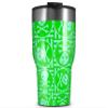 WraptorSkinz Skin Wrap compatible with 2017 and newer RTIC Tumblers 30oz Skull Patch Pattern Green (TUMBLER NOT INCLUDED) view 1