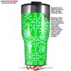 WraptorSkinz Skin Wrap compatible with 2017 and newer RTIC Tumblers 30oz Skull Patch Pattern Green (TUMBLER NOT INCLUDED) view 2