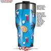 WraptorSkinz Skin Wrap compatible with 2017 and newer RTIC Tumblers 30oz Beach Party Umbrellas Blue Medium (TUMBLER NOT INCLUDED) view 2