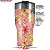 WraptorSkinz Skin Wrap compatible with 2017 and newer RTIC Tumblers 30oz Beach Flowers Pink (TUMBLER NOT INCLUDED) view 2
