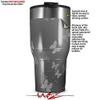 WraptorSkinz Skin Wrap compatible with 2017 and newer RTIC Tumblers 30oz Bokeh Butterflies Grey (TUMBLER NOT INCLUDED) view 2