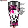 WraptorSkinz Skin Wrap compatible with 2017 and newer RTIC Tumblers 30oz Splatter Girly Skull (TUMBLER NOT INCLUDED) view 2