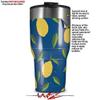 WraptorSkinz Skin Wrap compatible with 2017 and newer RTIC Tumblers 30oz Lemon Leaves Dark (TUMBLER NOT INCLUDED) view 2