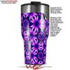 WraptorSkinz Skin Wrap compatible with 2017 and newer RTIC Tumblers 30oz Daisies Purple (TUMBLER NOT INCLUDED) view 2