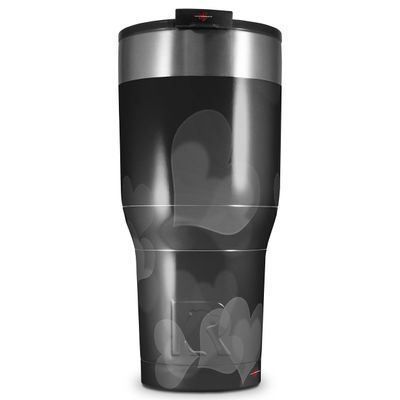 WraptorSkinz Skin Wrap compatible with 2017 and newer RTIC Tumblers 30oz Bokeh Hearts Grey (TUMBLER NOT INCLUDED)