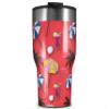 WraptorSkinz Skin Wrap compatible with 2017 and newer RTIC Tumblers 30oz Beach Party Umbrellas Coral (TUMBLER NOT INCLUDED) view 1
