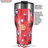 WraptorSkinz Skin Wrap compatible with 2017 and newer RTIC Tumblers 30oz Beach Party Umbrellas Coral (TUMBLER NOT INCLUDED) view 2