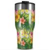 WraptorSkinz Skin Wrap compatible with 2017 and newer RTIC Tumblers 30oz Beach Flowers 02 Sage Green (TUMBLER NOT INCLUDED) view 1