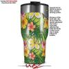 WraptorSkinz Skin Wrap compatible with 2017 and newer RTIC Tumblers 30oz Beach Flowers 02 Sage Green (TUMBLER NOT INCLUDED) view 2