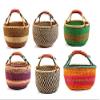 XL Bolga African Bolga Basket Fair Trade Ghana Baskets toys Egg baskets -17"-18" Across (COLORS VARY) 1 EA view 1