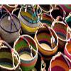 XL Bolga African Bolga Basket Fair Trade Ghana Baskets toys Egg baskets -17"-18" Across (COLORS VARY) 1 EA view 2