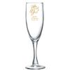 Personalized Color Printed Champagne Flute - She Said Yes - Gold - 24 pack view 1