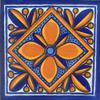 12 Hand Painted Talavera Mexican Tiles 4"x4" view 1