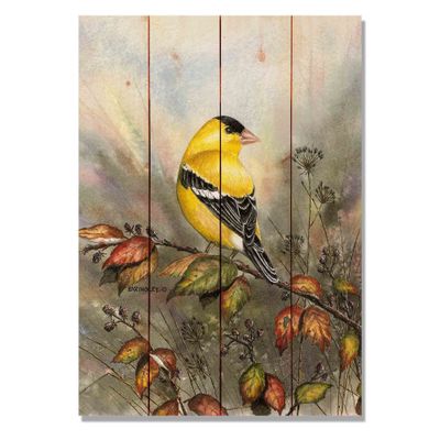 Wile E. Wood Bartholet's Backyard Gold Wood Wall Art, Tan