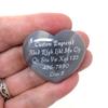 Innovative Surface Art Stone Heart - Custom Engraved - 40mm - 1.5 inches - Love - Personalized (Gray) view 3