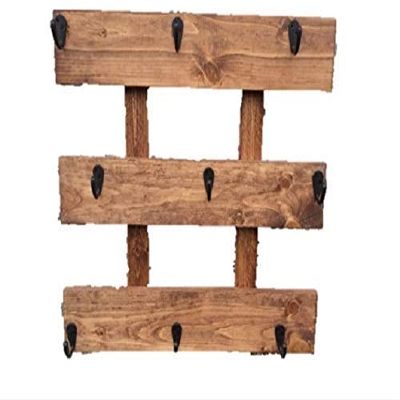 Wood Coffee Cup Rack Mug Holder Wall Mounted Kitchen Storage