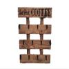 Rustic Wood Coffee Cup Rack Your Color Choice 12 Mug Hooks Large Wall Mounted Mug Storage But First Coffee view 1