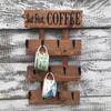 Rustic Wood Coffee Cup Rack Your Color Choice 12 Mug Hooks Large Wall Mounted Mug Storage But First Coffee view 4