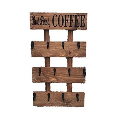 But First Coffee Mug Rack With 12 Hooks