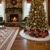 AISENO 48 Inch White Faux Fur Christmas Tree Skirt, Luxury Plush Tree Base Cover for Holiday Party and Home Christmas Decor view 4