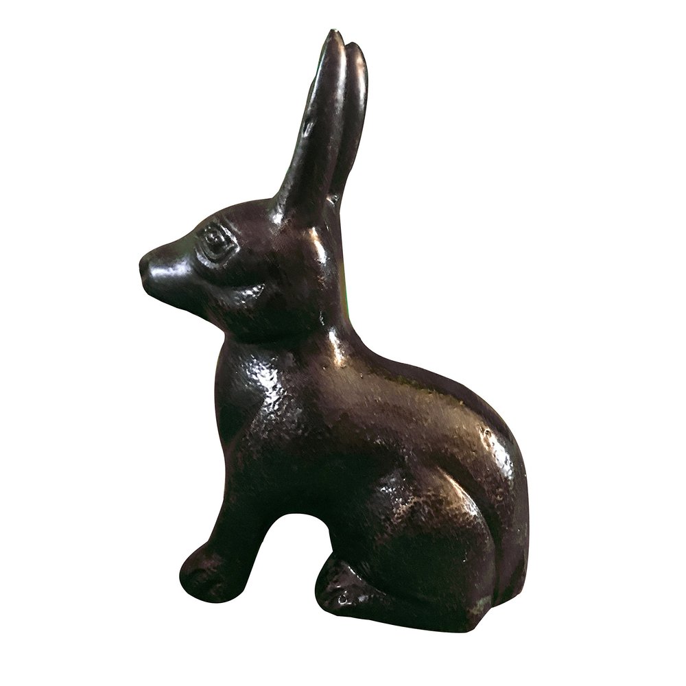 Hare/Rabbit Metal Statuette, Handcrafted Decorative Animal Sculpture, Aluminum Decorative Statue, Tabletop Decor - Study Room, Decorating Figurine, House Warming Gift (Bronze)
