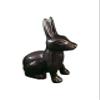 Hare/Rabbit Metal Statuette, Handcrafted Decorative Animal Sculpture, Aluminum Decorative Statue, Tabletop Decor - Study Room, Decorating Figurine, House Warming Gift (Bronze) view 3