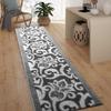 12 FT Long Non-Slip Washable Carpet Runner Rug with Rubber Backing (26" X 12'), Custom Floor Mat for Kitchen Hallway Stairs Bedroom Bathroom Entryway, Your Choice of Length, Lily Anthracite view 1