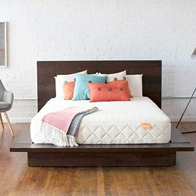 Happsy Organic Hybrid Mattress - Natural Latex Mattress - Medium Firm with Encased Coil Layers for Universal Comfort and Pressure Relief - Bed-in-a-Box - Twin