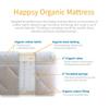 Happsy Organic Hybrid Mattress - Natural Latex Mattress - Medium Firm with Encased Coil Layers for Universal Comfort and Pressure Relief - Bed-in-a-Box - Twin view 3