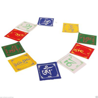 Siddhratan Buddhist Tibetan Prayer Flags Hang in bike or car spiritual symbolize mantras om ma ni 80 cm ling string