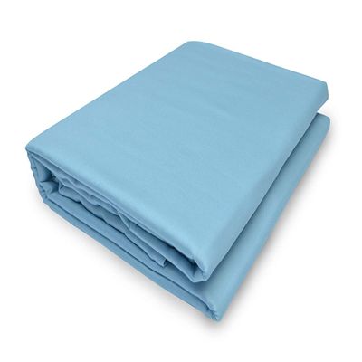 Clarence Linen 700 Thread Count Bedspread 100% Egyptian Cotton Flat Sheet (Top Sheet ONLY) King Sky Blue