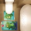 Amagical 15 Pieces Shower Curtain Set Bathroom Mats Set Non-Slip Rug Carpet Shower Curtain Cute Frog and Lotus Flower view 3