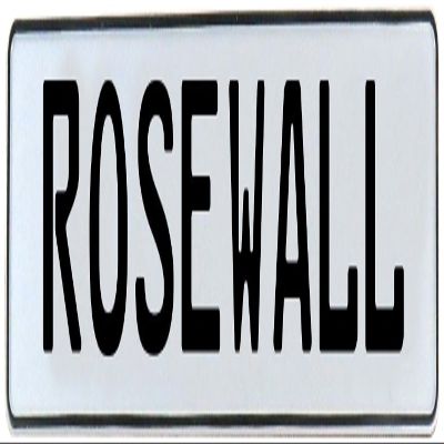 Vintage Parts 737834 Mancave Wall Art (Rosewall White Stamped Aluminum Street Sign)