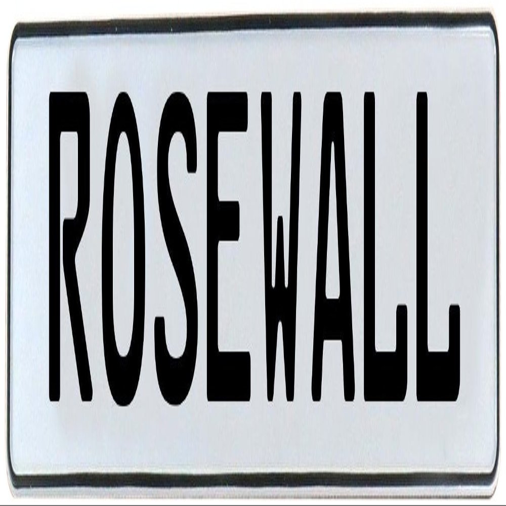 Vintage Parts 737834 Mancave Wall Art (Rosewall White Stamped Aluminum Street Sign)