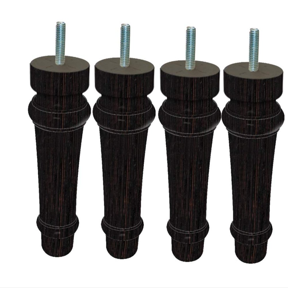 MARGOT 3700527863597 Royal Louis XVI Set of 4 Wenge Wood Bed Legs Height 15 cm