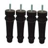 MARGOT 3700527863597 Royal Louis XVI Set of 4 Wenge Wood Bed Legs Height 15 cm view 1