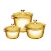 Visions Pyroceram Glass Flair 6Pc Casserole and Cookpot Pot Set, Brown view 1