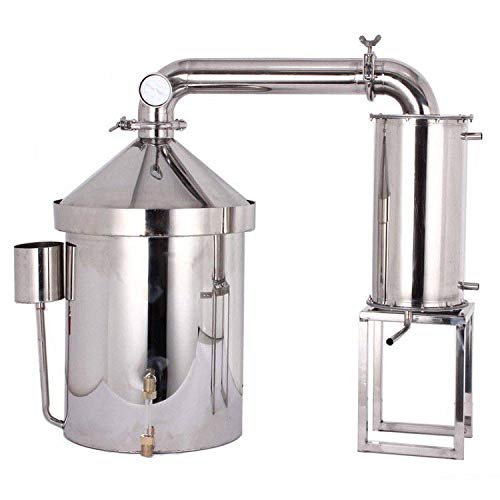 12L-70L litres Stainless Household Moonshine Still Water Distiller White Spirit Brandy Grape Wine Vodka Essential Oil Pure Dew Brew Kits Machine with Water Pump Exhaust Valve