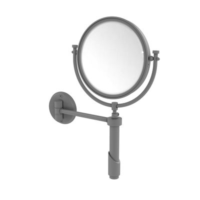 Allied Brass TRM-8/5X Tribecca Collection Wall Mounted 8 Inch Diameter with 5X Magnification Make-Up Mirror, Matte Gray