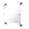 Allied Brass Monte Carlo Landscape Rectangular Frameless Rail Mounted Wall Mirror, Matte Gray view 1