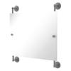 Allied Brass Monte Carlo Landscape Rectangular Frameless Rail Mounted Wall Mirror, Matte Gray view 2