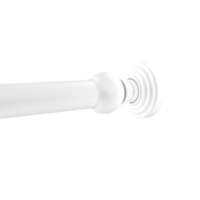 Allied Brass WP-99 Waverly Place Collection Curtain Shower Rod Bracket, Matte White