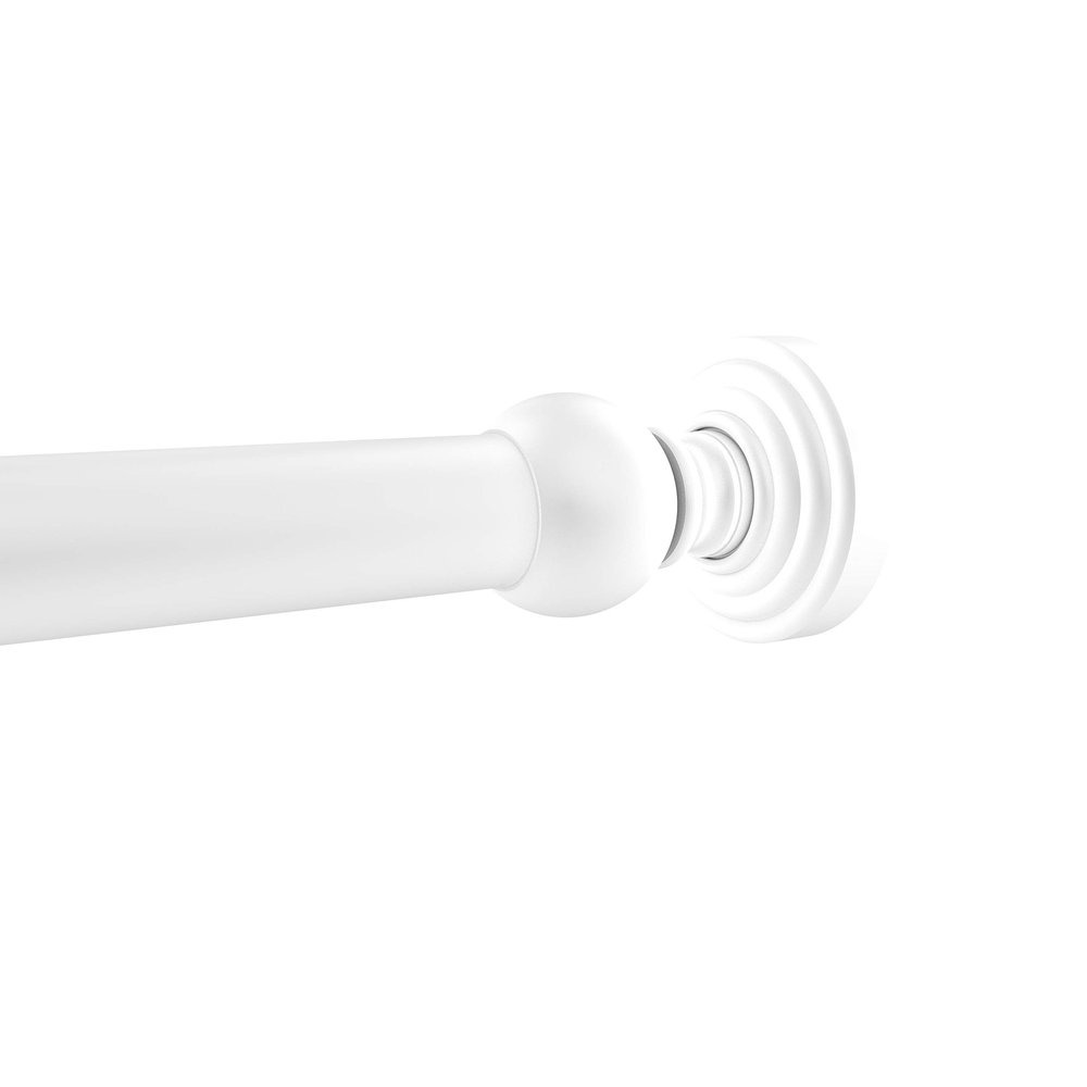Allied Brass WP-99 Waverly Place Collection Curtain Shower Rod Bracket, Matte White