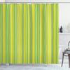 Ambesonne Lime Green Shower Curtain, Pastel Toned Vertical Bands Striped Lines Geometric Soft Print, Cloth Fabric Bathroom Decor Set with Hooks, 69" W x 70" L, Pale Green Yellow view 1