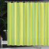 Ambesonne Lime Green Shower Curtain, Pastel Toned Vertical Bands Striped Lines Geometric Soft Print, Cloth Fabric Bathroom Decor Set with Hooks, 69" W x 70" L, Pale Green Yellow view 3